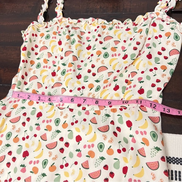 REFORMATION Tancy Fruit Print Midi Dress in Color cream - Picture 8 of 10